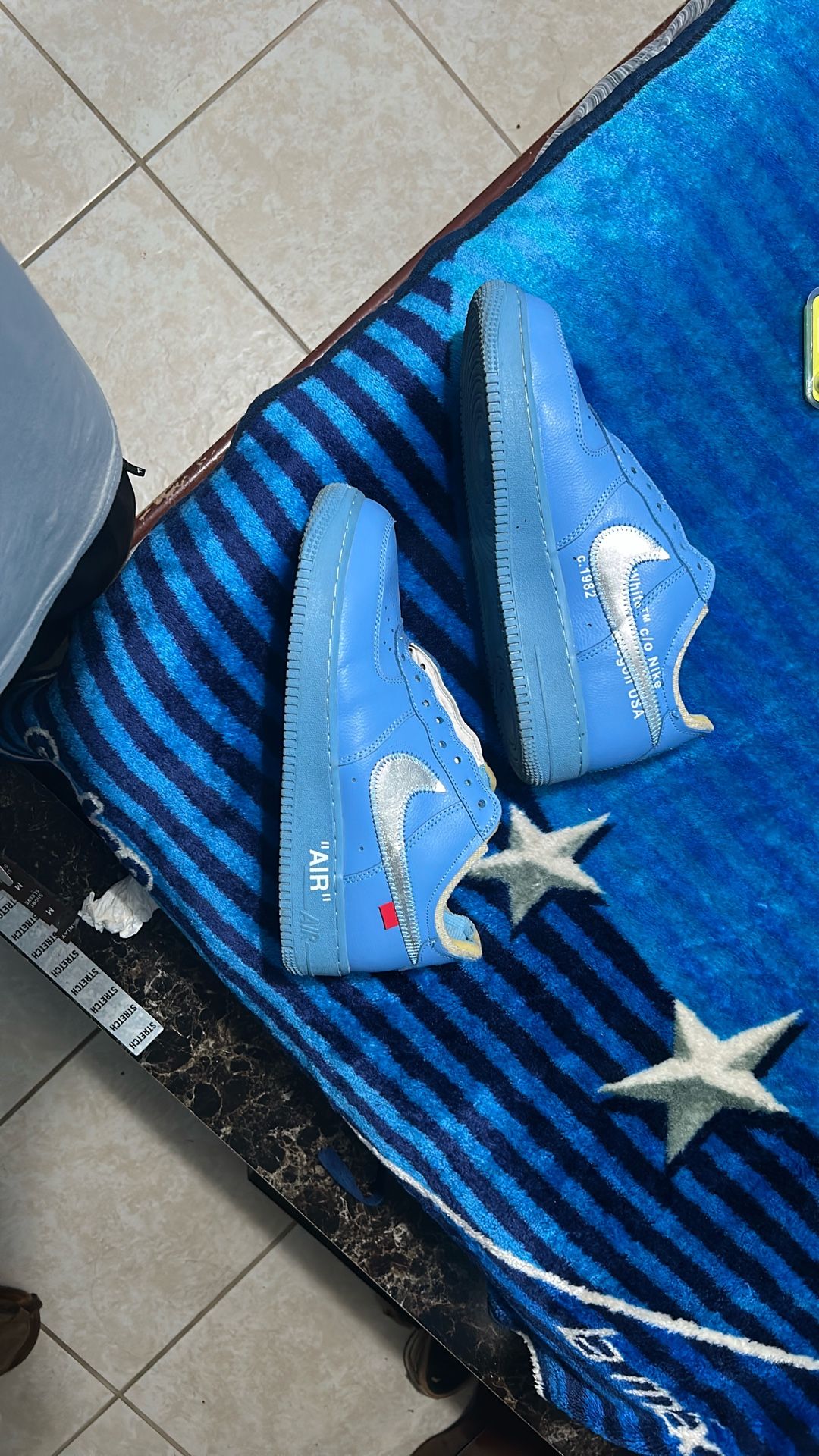 Nike Air Force 1 Low Off-White MCA University Blue Size 10