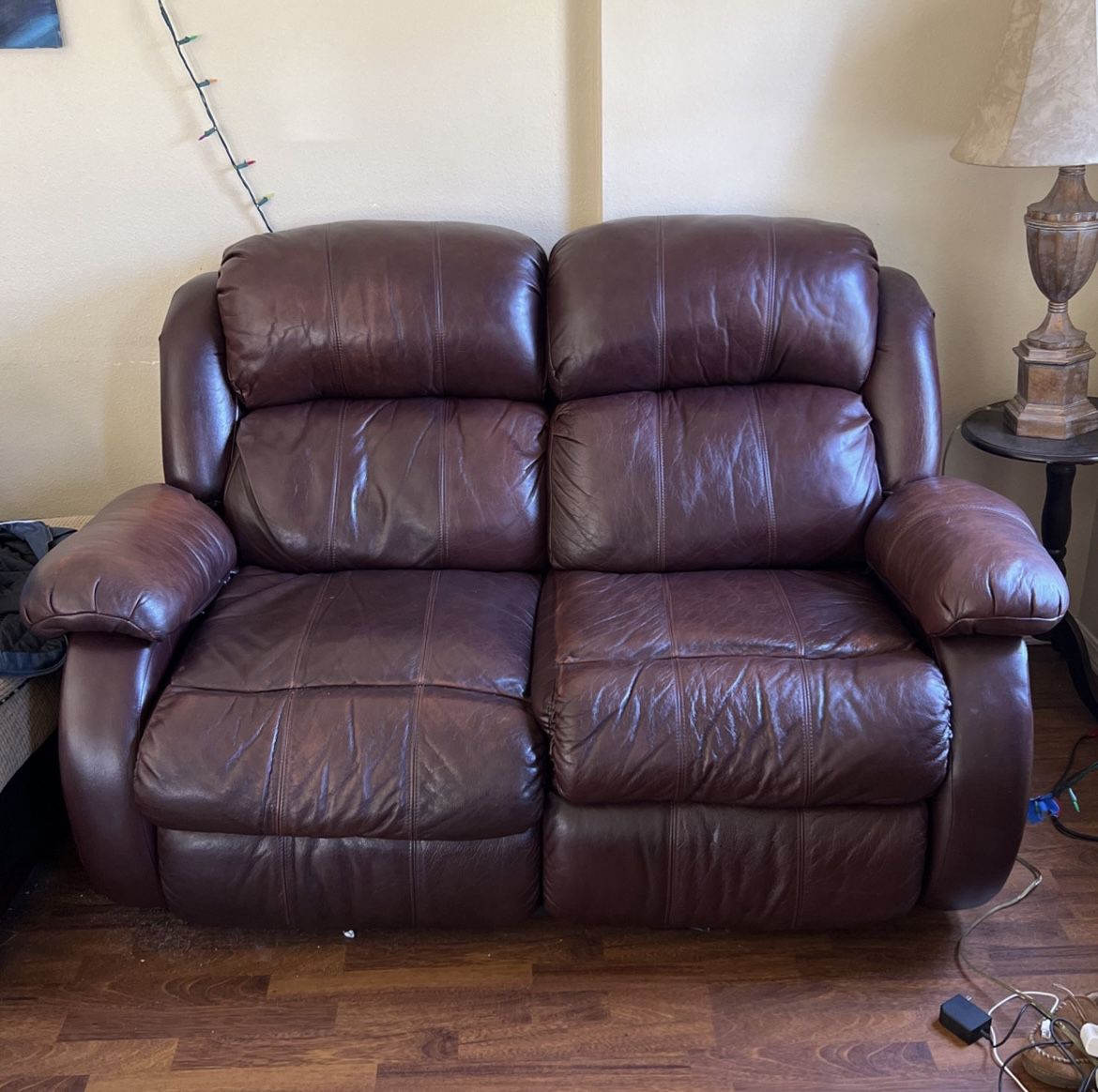 Comfortable Leather Reclining Couch 