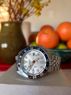 SEIKO 5 Sports SBSC017 SKX series GMT Mechanical Automatic Watch Silver 42.5mm