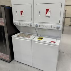 New Washer Dryer Tower Gas White 