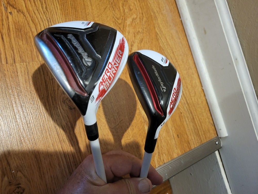 Taylormade Aeroburner 3 Wood 15 & 4 Hybrid 22 Golf Clubs 