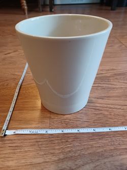 Glossy White Ceramic Planter Or Vase