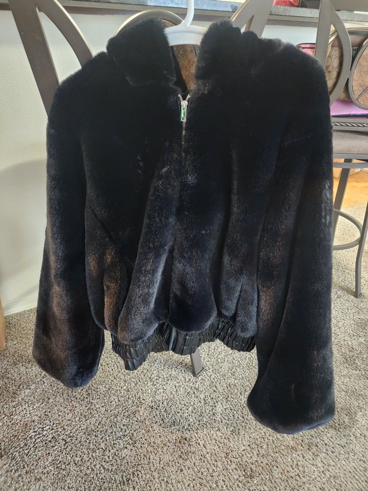 Fashion Nova Fuzzy Bomber Jacket 1x