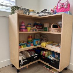 Toy Shelves Wood Storage