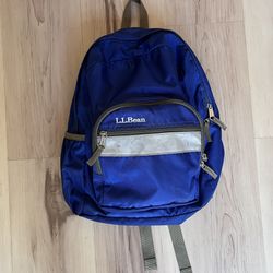LL Bean Blue Kids Backpack 
