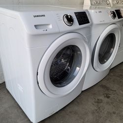 Samsung Front Load Washer and Stackable Gas Dryer Set