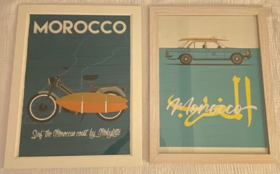 Set of 2 Framed Morocco Art Prints