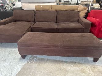 Sectional sofa bed and ottoman garage 118”-64”