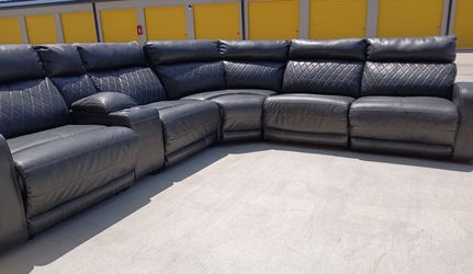 ✨️👀Power Leather Sectional/ w Recliners ✨️