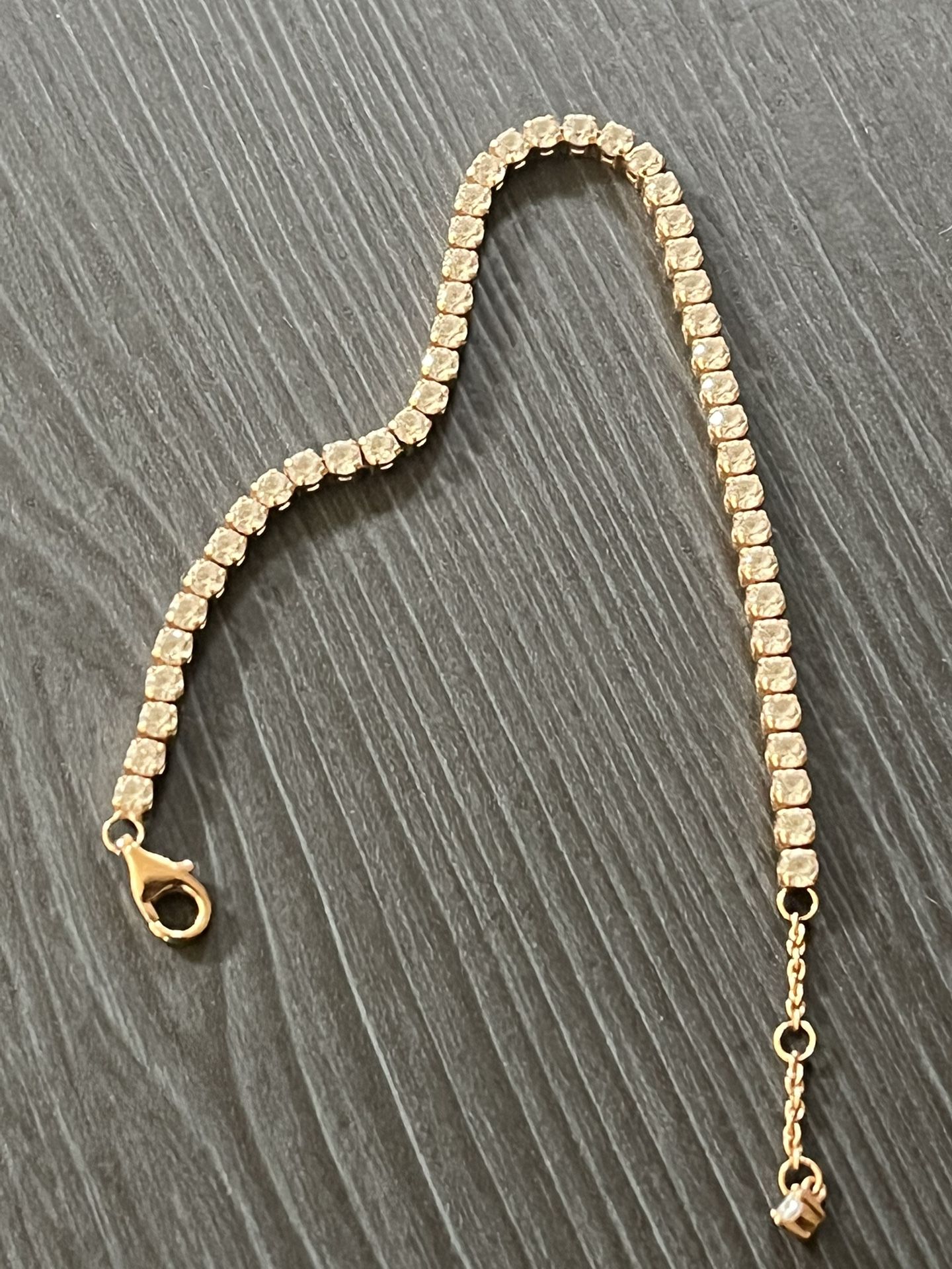 Sparkling Tennis Bracelet 14k rose gold plating