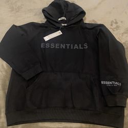 ESSENTIALS FEAR OF GOD LIMO BLK HOODIE XL “NEW”