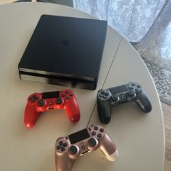 PS4 with 3 controllers