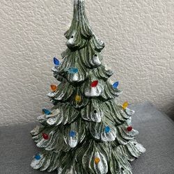 Vintage Ceramic Christmas Tree - NO BASE