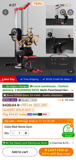 Lat pull down multi functional home gym