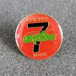 Vintage Cricket 7 Mark Dart Game Dartboard Lapel Pin