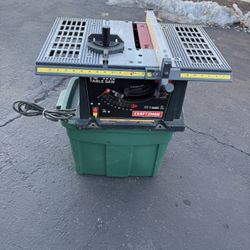 CRAFTSMAN TABLE SAW WITH DIFFERENT ATTACHMENTS. $75.00  OR BEST OFFER.