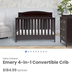 Delta Children Emery 4-in-1 Convertible Crib