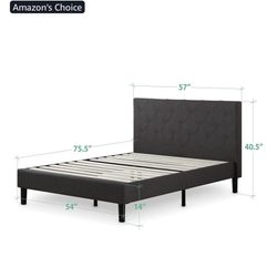 Zinus FULL upholstered Bed Frame 