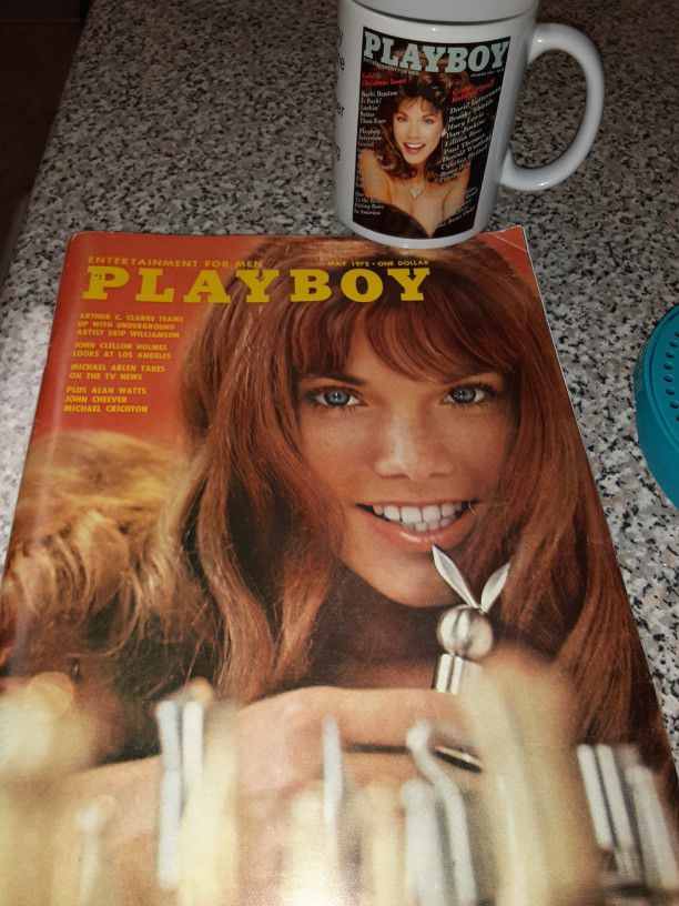 Barbi Benton 1972 Playboy Issue & 1985 Coffee Mug