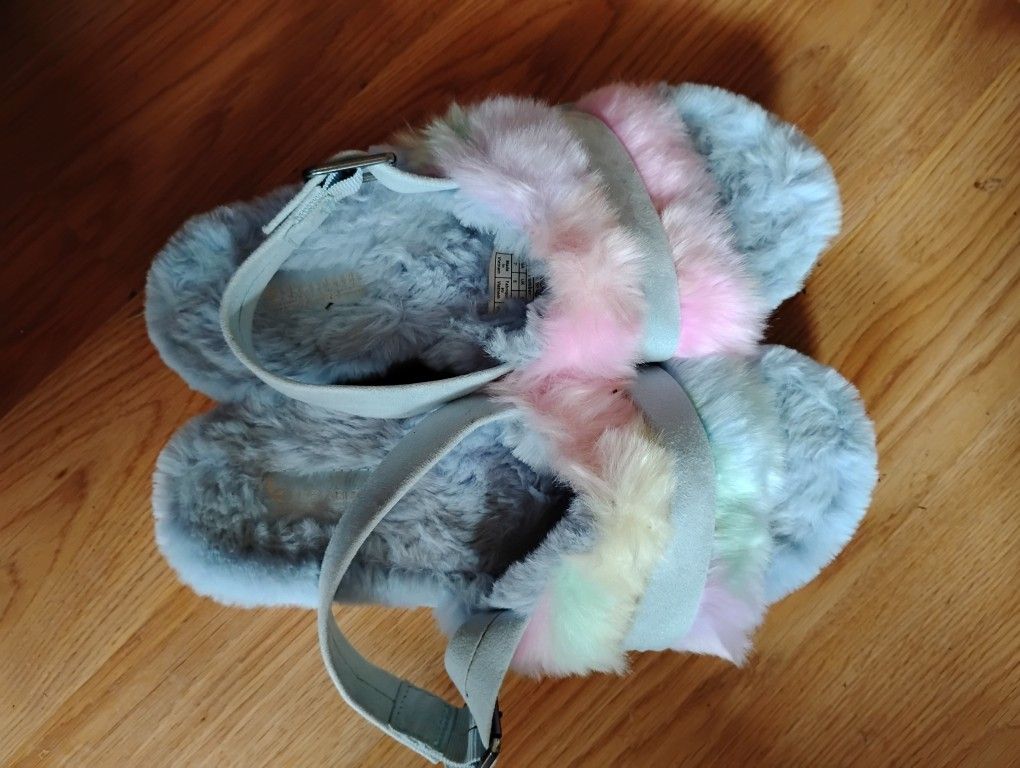Koolaburra By UGG Pastel Teddy Slippers Size 7