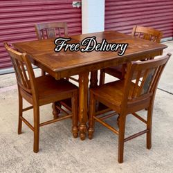 Dining Set Table and 4 Chairs Counter Hight See photos and details