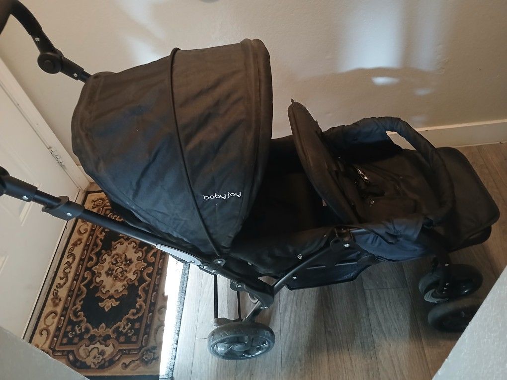 BabyJoy Black Double Stroller