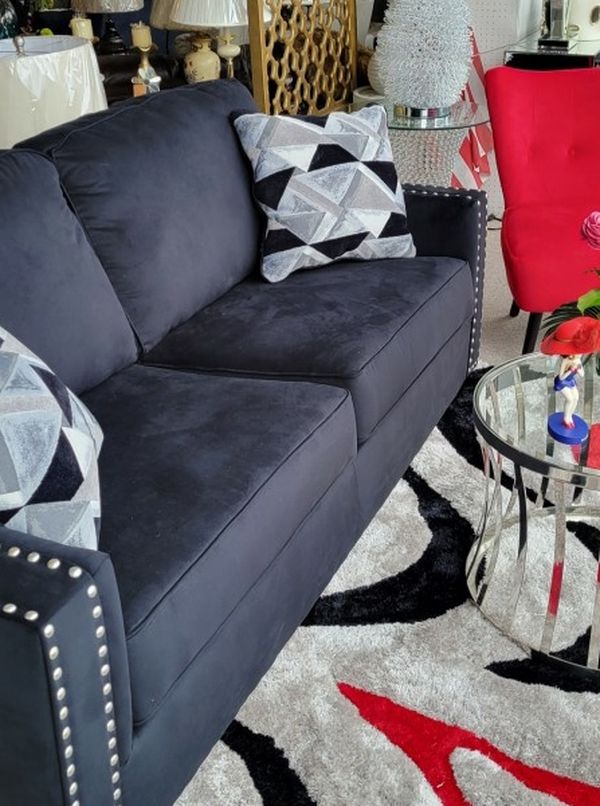 Black Microfiber Sofa New