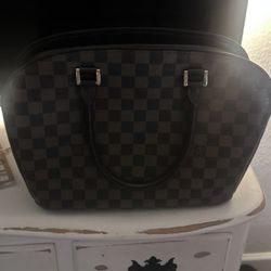 Brown And Black Checkered Bag
