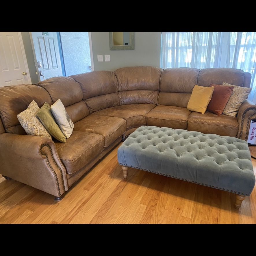 Leather Sectional & Recliner