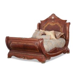 Cortina Honey Walnut Eastern King Sleigh Bed