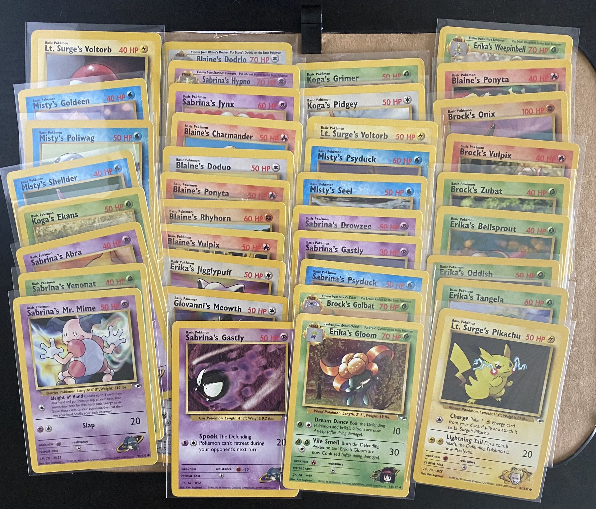 Pokémon Card Lot - Gym Challenge & Gym Heroes Uncommons / Commons 38 Total