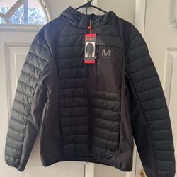 Merrell Men Jacket Size M. Black & Green. 
