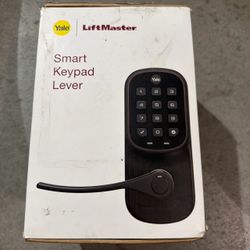 LiftMaster myQ Key Free Smart Lock Deadbolt with Keypad Lever - Bronze