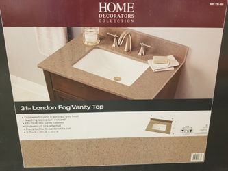 30" quartz bathroom counter top with sink