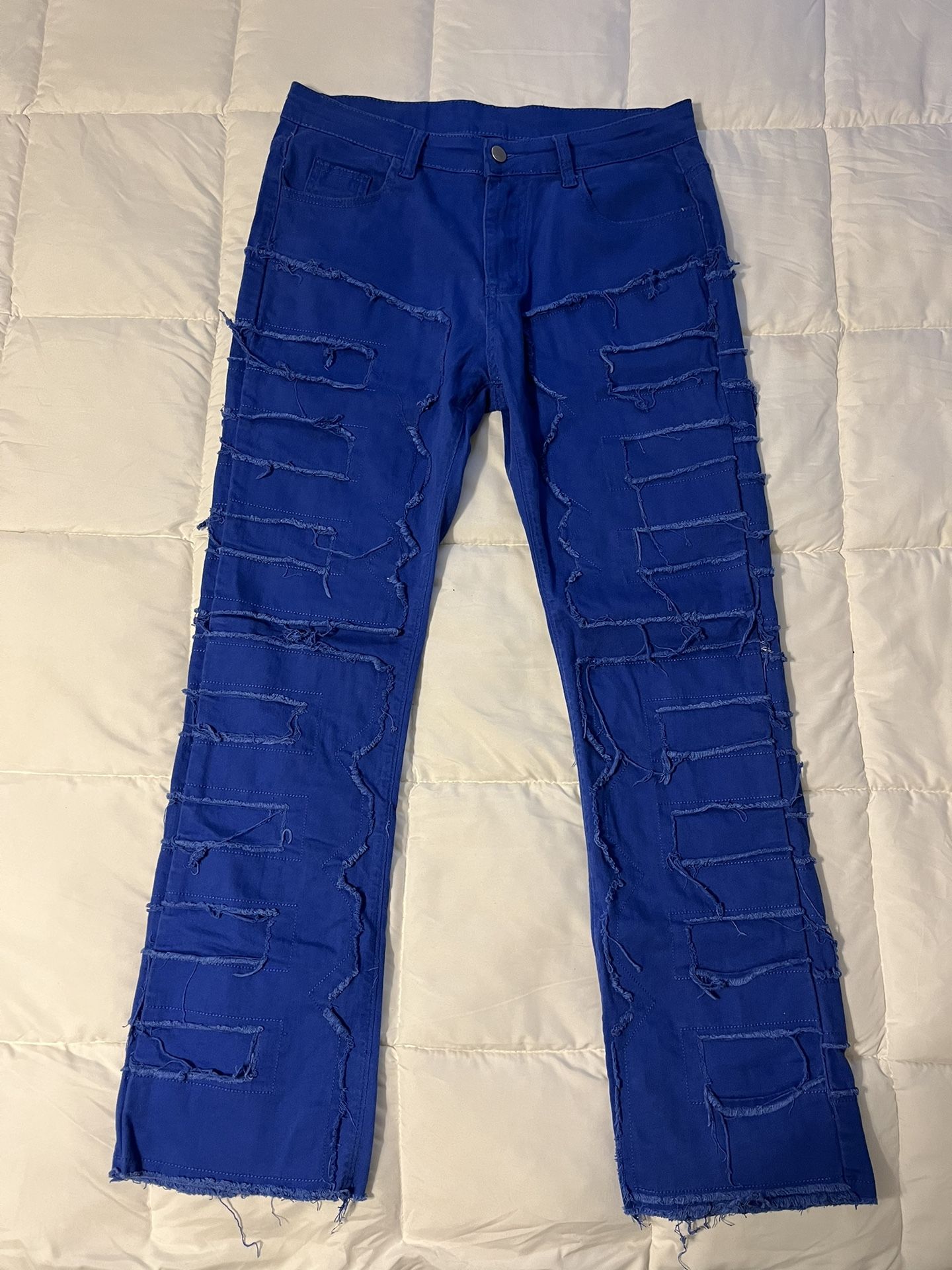 Stacked Jeans (Blue)