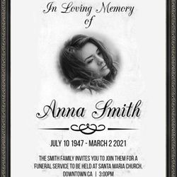 16x20 Memorial Frame CUSTOM - High Quality Print  Funeral