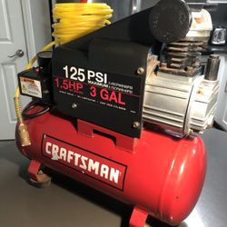 Craftsman Air Compressor 125, Psi 1.5 Hp 3 Gallons