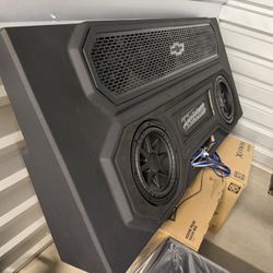 New Midrange Speakers Subwoofers Kicker Cvx Tweeters Custom Box For Single Cab Truck