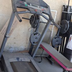 Treadmill And  Weight Bench