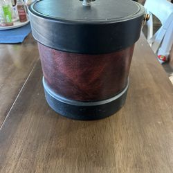 Vintage Kraftware Leatherette Ice Bucket