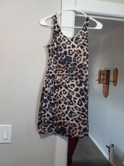Leopard Print Sleeveless Mini Dress