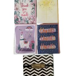 New 5 of Magidesign 3D Thank You Cards with envelopes.