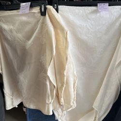 Set Of (4) Dining Chair Seat Covers Ivory Or White 