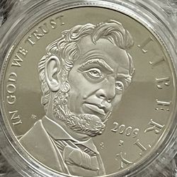 2009 Abraham Lincoln Commemorative Silver Proof Dollar