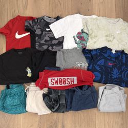 14 pieces boys clothes size small Nike, under armour, vans