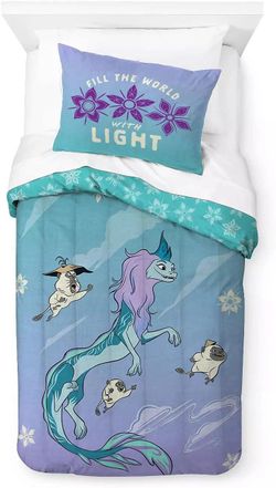 Purple Dragon Comforter Twin Size, Reversible Microfiber Bedding Blanket
