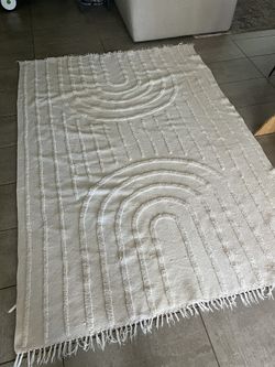 Urban outfitters beige rainbow rug
