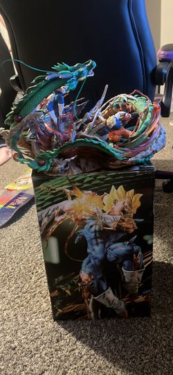 CASH ONLY! Dragon Ball Z Goku vs. Majin Vegeta Diorama Statue - Shenron Base
