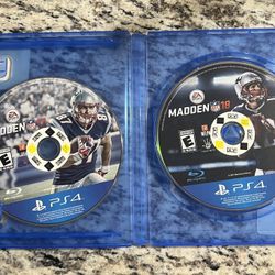 PS4 Madden NFL 17 & 18 Bundle – 2-Disc Sports S Set (Tested) $10