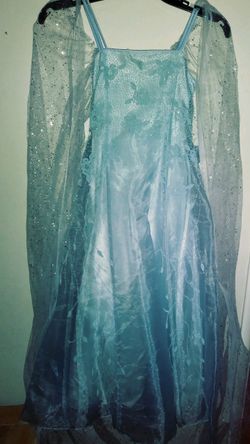Sky Blue Dressy Dress/used for Frozen Costume Size 10 Girls/OBO